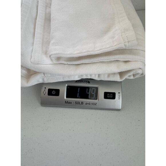 Vintage Guess Jeans Womens 28x33 White High Rise Tapered Leg USA Cotton 90s Y2K - Picture 10 of 10